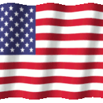 Waving United States flag